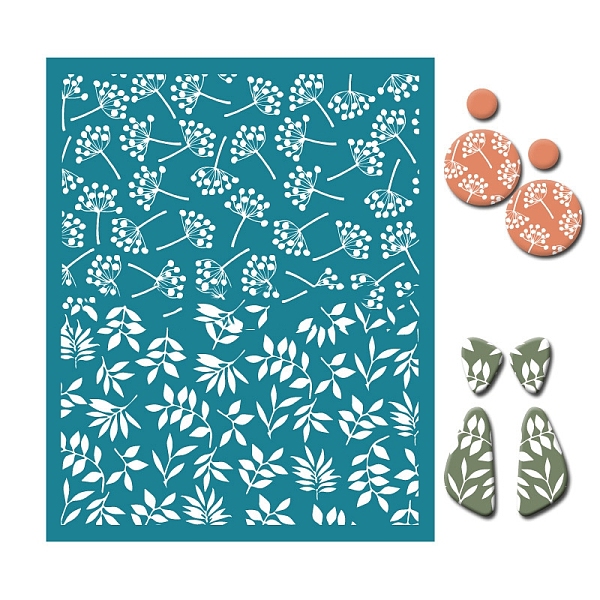 PandaHall Polyester Silk Screen Printing Stencil, Reusable Polymer Clay Silkscreen Tool, for DIY Polymer Clay Earrings Making, Leaf, 15x9cm..., Cyan
PandaHall Polyester Silk Screen Printing Stencil, Reusable Polymer Clay Silkscreen Tool, for DIY Polymer Clay Earrings Making, Leaf, 15x9cm..., Cyan