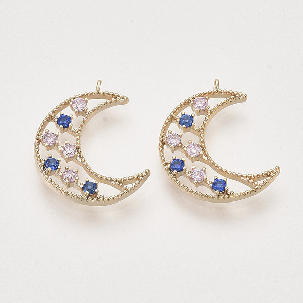 PandaHall Brass Micro Pave Cubic Zirconia Pendants, Nickel Free, Crescent Moon, Real 18K Gold Plated, Colorful, 19.5x16.5x2.5mm, Hole: 1mm...
PandaHall Brass Micro Pave Cubic Zirconia Pendants, Nickel Free, Crescent Moon, Real 18K Gold Plated, Colorful, 19.5x16.5x2.5mm, Hole: 1mm...