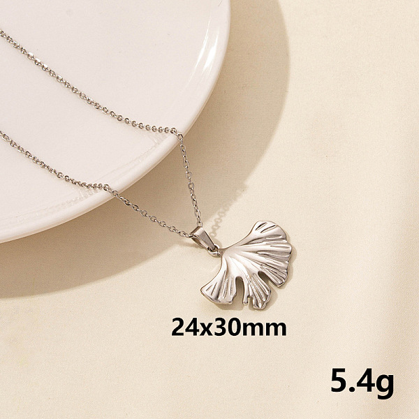 PandaHall Stylish Stainless Steel Ginkgo Leaf Pendant Necklace for Women Stainless Steel Leaf
PandaHall Stylish Stainless Steel Ginkgo Leaf Pendant Necklace for Women Stainless Steel Leaf
