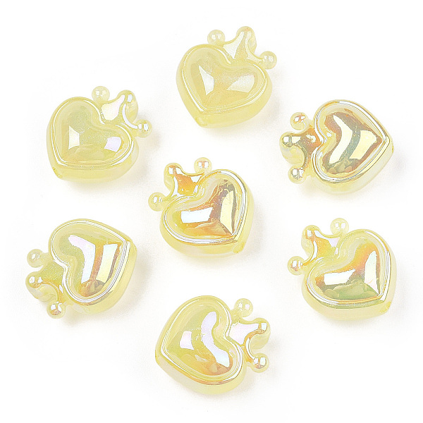 PandaHall UV Plating Rainbow Iridescent Acrylic Beads, with Glitter Powder, Heart with Crown, Champagne Yellow, 24.5x21.5x14mm, Hole: 3mm...
PandaHall UV Plating Rainbow Iridescent Acrylic Beads, with Glitter Powder, Heart with Crown, Champagne Yellow, 24.5x21.5x14mm, Hole: 3mm...