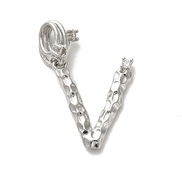 PandaHall Rack Plating Brass Micro Pave Cubic Zirconia European Dangle Charms, Large Hole Letter Pendant, Platinum, Long-Lasting Plated..., Clear
PandaHall Rack Plating Brass Micro Pave Cubic Zirconia European Dangle Charms, Large Hole Letter Pendant, Platinum, Long-Lasting Plated..., Clear