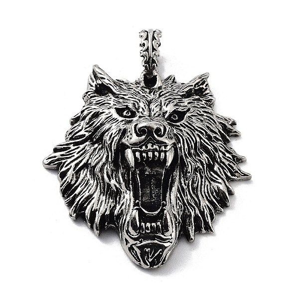 PandaHall Tibetan Style Alloy Big Pendants, Wolf Head Charms, Antique Silver, 50x40.5x14mm, Hole: 8x5mm Alloy Wolf
PandaHall Tibetan Style Alloy Big Pendants, Wolf Head Charms, Antique Silver, 50x40.5x14mm, Hole: 8x5mm Alloy Wolf