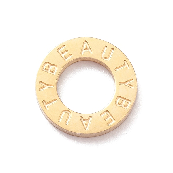 PandaHall 304 Stainless Steel Linking Rings, Round Ring with Word Beauty, Real 18K Gold Plated, 9x1mm, Inner Diameter: 5mm 304 Stainless...
PandaHall 304 Stainless Steel Linking Rings, Round Ring with Word Beauty, Real 18K Gold Plated, 9x1mm, Inner Diameter: 5mm 304 Stainless...