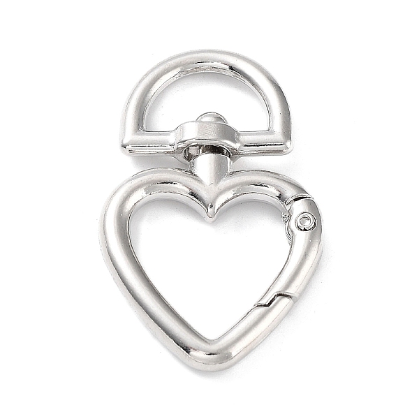 PandaHall Alloy Swivel Clasps, Swivel Snap Hook, Heart, Cadmium Free & Lead Free, Platinum, 45x27x6mm, Hole: 7.2x14.5mm Alloy
PandaHall Alloy Swivel Clasps, Swivel Snap Hook, Heart, Cadmium Free & Lead Free, Platinum, 45x27x6mm, Hole: 7.2x14.5mm Alloy