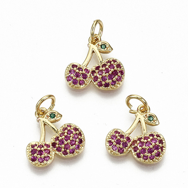 PandaHall Brass Micro Pave OldRose Cubic Zirconia Charms, with Jump Rings, Nickel Free, Cherry, Real 16K Gold Plated, 12.5x13x3mm, Jump Ring...
PandaHall Brass Micro Pave OldRose Cubic Zirconia Charms, with Jump Rings, Nickel Free, Cherry, Real 16K Gold Plated, 12.5x13x3mm, Jump Ring...