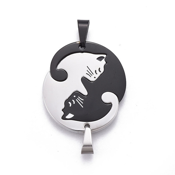 PandaHall 304 Stainless Steel Split Kitten Pendants, with Enamel, Couple Cat Shape, Gunmetal & Stainless Steel Color, Single Cat..., Multicolor
PandaHall 304 Stainless Steel Split Kitten Pendants, with Enamel, Couple Cat Shape, Gunmetal & Stainless Steel Color, Single Cat..., Multicolor