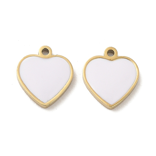 PandaHall Ion Plating(IP) 316L Surgical Stainless Steel Charms, with Enamel, Real 18K Gold Plated, Heart Charm, White, 10x9x1.5mm, Hole: 1mm...
PandaHall Ion Plating(IP) 316L Surgical Stainless Steel Charms, with Enamel, Real 18K Gold Plated, Heart Charm, White, 10x9x1.5mm, Hole: 1mm...