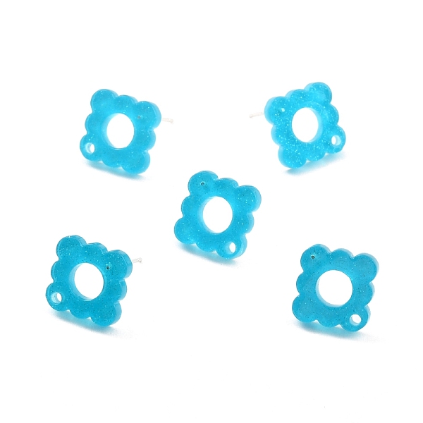 PandaHall Acrylic Stud Earring Finding, Flower with Gold Foil, Dodger Blue, 15x15.5x2mm, Hole: 1.6mm, Pin: 0.7mm Acrylic Flower
PandaHall Acrylic Stud Earring Finding, Flower with Gold Foil, Dodger Blue, 15x15.5x2mm, Hole: 1.6mm, Pin: 0.7mm Acrylic Flower