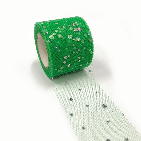 PandaHall Glitter Sequin Deco Mesh Ribbons, Tulle Fabric, Tulle Roll Spool Fabric For Skirt Making, Green, 2 inch(5cm), about 25yards/roll...
PandaHall Glitter Sequin Deco Mesh Ribbons, Tulle Fabric, Tulle Roll Spool Fabric For Skirt Making, Green, 2 inch(5cm), about 25yards/roll...