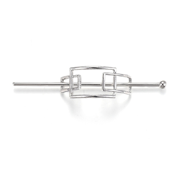 PandaHall Alloy Hair Sticks, Hollow Hair Ponytail Holder, for DIY Japanese Style Hair Stick Accessories, Geometry, Platinum, 43x20x2mm Alloy
PandaHall Alloy Hair Sticks, Hollow Hair Ponytail Holder, for DIY Japanese Style Hair Stick Accessories, Geometry, Platinum, 43x20x2mm Alloy