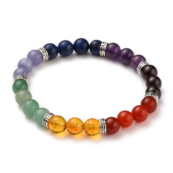 PandaHall Chakra Jewelry, Round Natural & Synthetic Gemstone Beads Stretch Bracelets, with Antique Silver Plated Alloy Spacer Beads, Inner...
PandaHall Chakra Jewelry, Round Natural & Synthetic Gemstone Beads Stretch Bracelets, with Antique Silver Plated Alloy Spacer Beads, Inner...