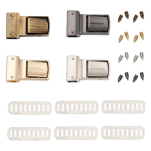 PandaHall Givenny-EU 8 Sets 4 Colors Zinc Alloy Bag Twist Lock Clasps, Handbags Turn Lock, with Iron Shim and Screws, Square, Mixed Color...
PandaHall Givenny-EU 8 Sets 4 Colors Zinc Alloy Bag Twist Lock Clasps, Handbags Turn Lock, with Iron Shim and Screws, Square, Mixed Color...