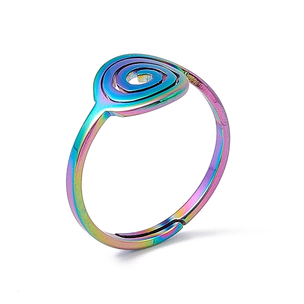 PandaHall Ion Plating(IP) 201 Stainless Steel Vortex Adjustable Ring for Women, Rainbow Color, US Size 6 1/2(16.9mm) 201 Stainless Steel
PandaHall Ion Plating(IP) 201 Stainless Steel Vortex Adjustable Ring for Women, Rainbow Color, US Size 6 1/2(16.9mm) 201 Stainless Steel
