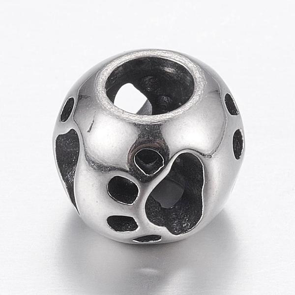 PandaHall 304 Stainless Steel European Beads, Large Hole Beads, Rondelle with Dog Footprint, Antique Silver, 12x10mm, Hole: 5mm 304...
PandaHall 304 Stainless Steel European Beads, Large Hole Beads, Rondelle with Dog Footprint, Antique Silver, 12x10mm, Hole: 5mm 304...