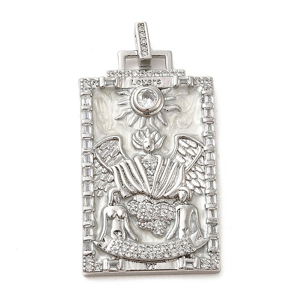 PandaHall Brass Micro Pave Cubic Zirconia Pendants with Enamel, Tarot, White, 39.5x23x2.5mm, Hole: 4.5x2mm Brass+Cubic Zirconia+Enamel Tarot...
PandaHall Brass Micro Pave Cubic Zirconia Pendants with Enamel, Tarot, White, 39.5x23x2.5mm, Hole: 4.5x2mm Brass+Cubic Zirconia+Enamel Tarot...