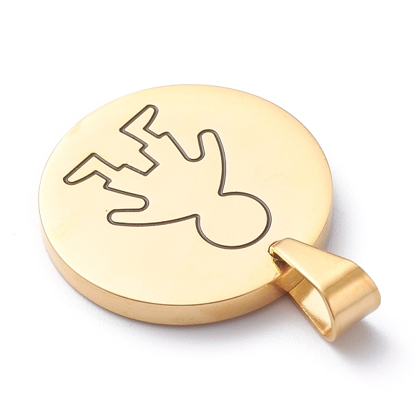 PandaHall Ion Plating(IP) 304 Stainless Steel Pendants, with Enamel, Manual Polishing, Flat Round with Silhouette Boy, Golden, 25x3mm, Hole...
PandaHall Ion Plating(IP) 304 Stainless Steel Pendants, with Enamel, Manual Polishing, Flat Round with Silhouette Boy, Golden, 25x3mm, Hole...