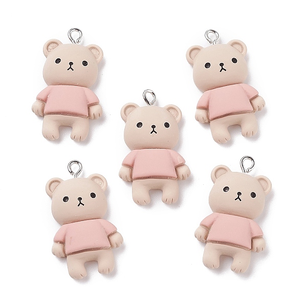 PandaHall Opaque Resin Pendants, with Platinum Tone Iron Loops, Bear, Antique White, 32x18.5x7.5mm, Hole: 2mm Iron+Resin Bear
PandaHall Opaque Resin Pendants, with Platinum Tone Iron Loops, Bear, Antique White, 32x18.5x7.5mm, Hole: 2mm Iron+Resin Bear