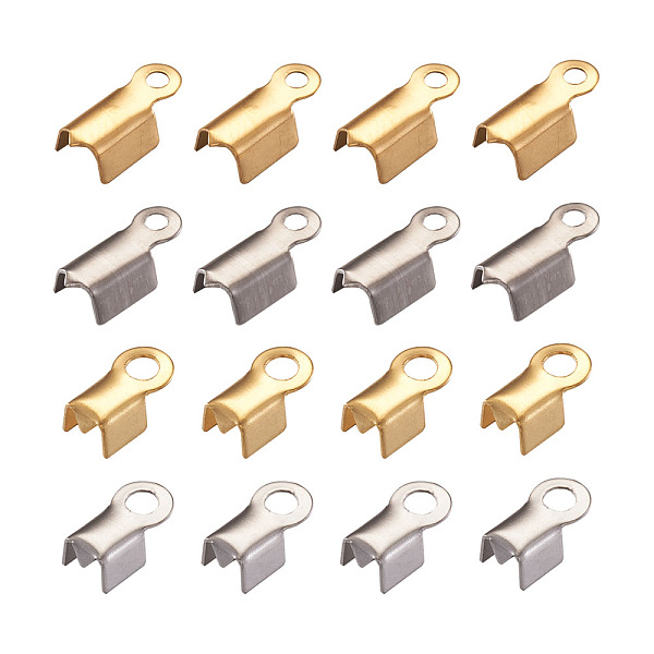 PandaHall Jewelry 304 Stainless Steel Fold Over Crimp Cord Ends, Golden & Stainless Steel Color, 200pcs/set 304 Stainless Steel
PandaHall Jewelry 304 Stainless Steel Fold Over Crimp Cord Ends, Golden & Stainless Steel Color, 200pcs/set 304 Stainless Steel