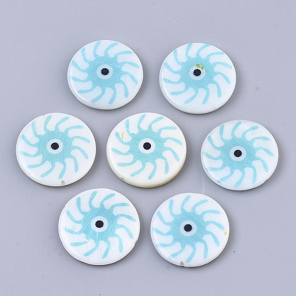 PandaHall Natural Freshwater Shell Beads, Double-side Printed, Flat Round with Evil Eye, Light Sky Blue, 18x3mm, Hole: 1mm Freshwater Shell...
PandaHall Natural Freshwater Shell Beads, Double-side Printed, Flat Round with Evil Eye, Light Sky Blue, 18x3mm, Hole: 1mm Freshwater Shell...