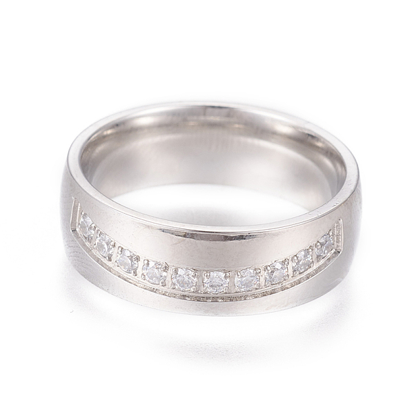 PandaHall 304 Stainless Steel Finger Rings, with Cubic Zirconia, Wide Band Rings, Clear, Stainless Steel Color, Size 6~9, 16~19mm Stainless...
PandaHall 304 Stainless Steel Finger Rings, with Cubic Zirconia, Wide Band Rings, Clear, Stainless Steel Color, Size 6~9, 16~19mm Stainless...