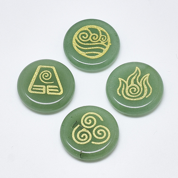 PandaHall Natural Green Aventurine Cabochons, Flat Round with Auspicious Cloud Pattern, 25x5.5mm, 4pcs/set Green Aventurine Flat Round
PandaHall Natural Green Aventurine Cabochons, Flat Round with Auspicious Cloud Pattern, 25x5.5mm, 4pcs/set Green Aventurine Flat Round