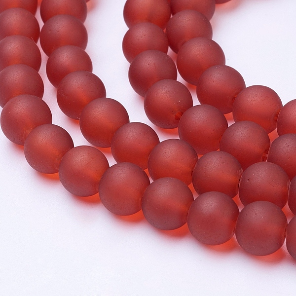 PandaHall Transparent Glass Bead Strands, Frosted, Round, Tomato, 8mm, Hole: 1~1.6mm, about 99pcs/strand, 31.4 inch Glass Round Red
PandaHall Transparent Glass Bead Strands, Frosted, Round, Tomato, 8mm, Hole: 1~1.6mm, about 99pcs/strand, 31.4 inch Glass Round Red