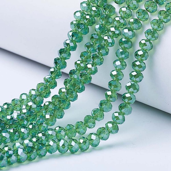 PandaHall Electroplate Glass Beads Strands, Pearl Luster Plated, Faceted, Rondelle, Lime Green, 8x6mm, Hole: 1mm, about 63~65pcs/strand...
PandaHall Electroplate Glass Beads Strands, Pearl Luster Plated, Faceted, Rondelle, Lime Green, 8x6mm, Hole: 1mm, about 63~65pcs/strand...
