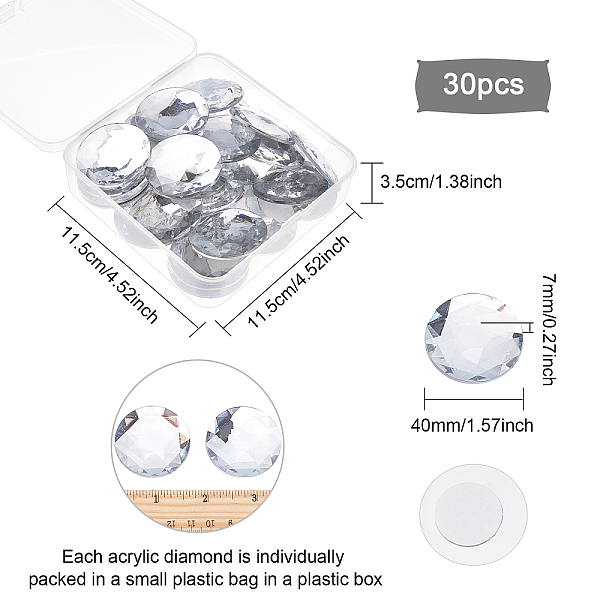 PandaHall Fingerinspire 30Pcs Extra Large Jewelry Sticker, Acrylic Rhinestone Stick On Cabochon, with Self Adhesive, Half Round/Dome..., Clear
PandaHall Fingerinspire 30Pcs Extra Large Jewelry Sticker, Acrylic Rhinestone Stick On Cabochon, with Self Adhesive, Half Round/Dome..., Clear