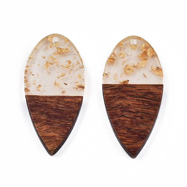 PandaHall Transparent Resin & Walnut Wood Pendants, with Foil, Teardrop Shape Charm, Gold, 38x18x3mm, Hole: 2mm Resin+Wood Teardrop Gold
PandaHall Transparent Resin & Walnut Wood Pendants, with Foil, Teardrop Shape Charm, Gold, 38x18x3mm, Hole: 2mm Resin+Wood Teardrop Gold