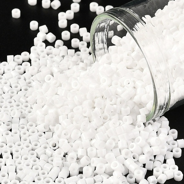 PandaHall Cylinder Seed Beads, Opaque Colours Luster, Uniform Size, White, 2x1.5mm, Hole: 0.8mm, about 888pcs/10g Glass White
PandaHall Cylinder Seed Beads, Opaque Colours Luster, Uniform Size, White, 2x1.5mm, Hole: 0.8mm, about 888pcs/10g Glass White