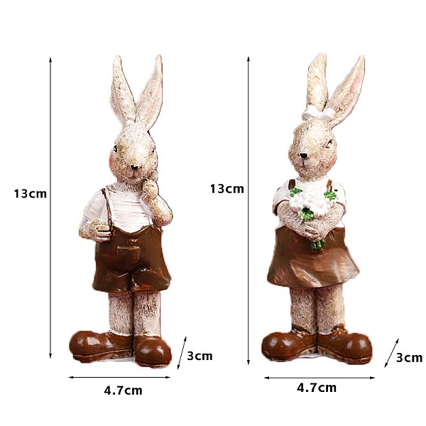PandaHall Easter Theme Resin Couple Rabbit Display Decoration, for Home Desktop Decoration, Coconut Brown, 30x47x130mm, 2pcs/set Resin...
PandaHall Easter Theme Resin Couple Rabbit Display Decoration, for Home Desktop Decoration, Coconut Brown, 30x47x130mm, 2pcs/set Resin...