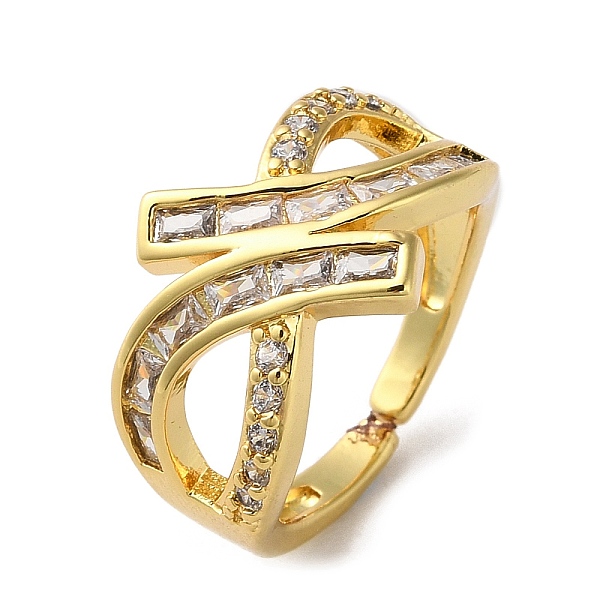 PandaHall Rack Plating Brass Cubic Zirconia Open Cuff Rings, Infinity, Cadmium Free & Lead Free, Real 18K Gold Plated, Inner Diameter..., Clear
PandaHall Rack Plating Brass Cubic Zirconia Open Cuff Rings, Infinity, Cadmium Free & Lead Free, Real 18K Gold Plated, Inner Diameter..., Clear