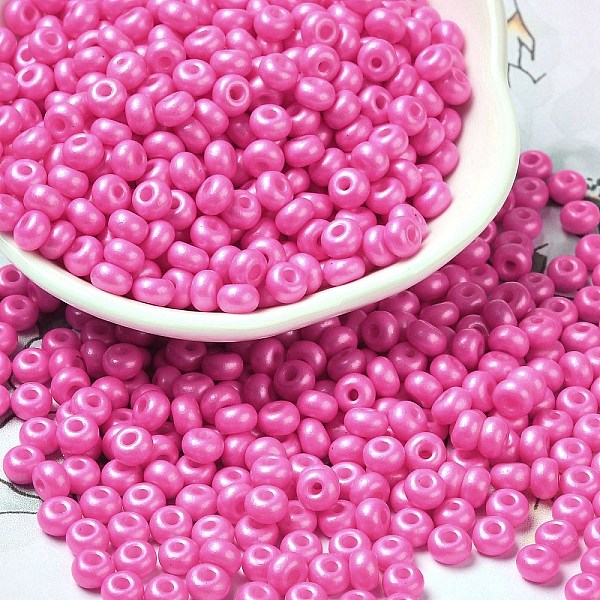 PandaHall Baking Paint Luster Glass Seed Beads, Donut, Deep Pink, 4x2.5mm, Hole: 1mm, 6205pcs/pound Glass Donut
PandaHall Baking Paint Luster Glass Seed Beads, Donut, Deep Pink, 4x2.5mm, Hole: 1mm, 6205pcs/pound Glass Donut