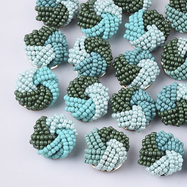 PandaHall Glass Seed Beads Cabochons, Cluster Beads, with Golden Plated Iron Perforated Disc Settings, Flower, Colorful, 19~20x10~12mm Glass...
PandaHall Glass Seed Beads Cabochons, Cluster Beads, with Golden Plated Iron Perforated Disc Settings, Flower, Colorful, 19~20x10~12mm Glass...