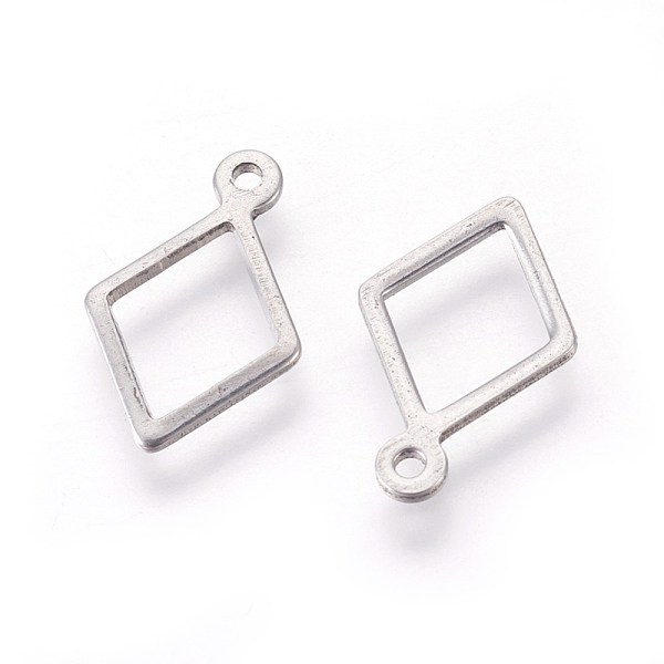 PandaHall 304 Stainless Steel Open Pendants,, Rhombus, Stainless Steel Color, 14x9x0.8mm, Hole: 1mm 304 Stainless Steel Rhombus
PandaHall 304 Stainless Steel Open Pendants,, Rhombus, Stainless Steel Color, 14x9x0.8mm, Hole: 1mm 304 Stainless Steel Rhombus