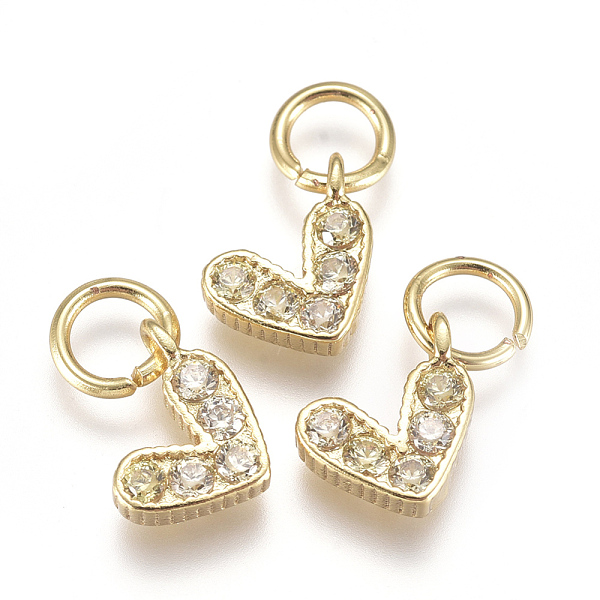 PandaHall Brass Micro Pave Cubic Zirconia Charms, with Jump Ring, Long-Lasting Plated, Real 18K Gold Plated, Heart, Light Yellow, 6x8x2mm...
PandaHall Brass Micro Pave Cubic Zirconia Charms, with Jump Ring, Long-Lasting Plated, Real 18K Gold Plated, Heart, Light Yellow, 6x8x2mm...