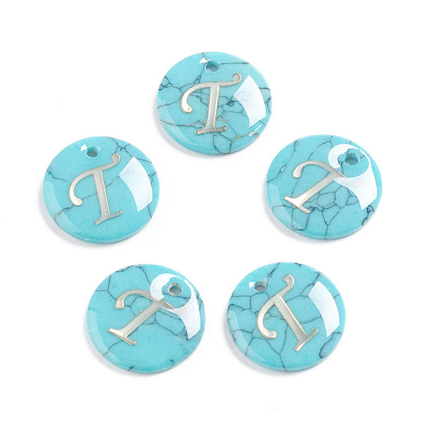 PandaHall Synthetic Turquoise Charms, with Plastic Letter, Flat Round, Letter.T, 15x2mm, Hole: 1.5mm Synthetic Turquoise Letter T
PandaHall Synthetic Turquoise Charms, with Plastic Letter, Flat Round, Letter.T, 15x2mm, Hole: 1.5mm Synthetic Turquoise Letter T