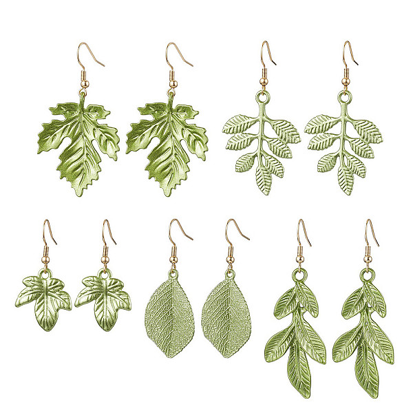 PandaHall Painting Alloy Dangle Earrings, with 304 Stainless Steel Earring Hooks, Leaf, Yellow Green, 38.5~62.5x19~30mm Alloy Leaf
PandaHall Painting Alloy Dangle Earrings, with 304 Stainless Steel Earring Hooks, Leaf, Yellow Green, 38.5~62.5x19~30mm Alloy Leaf