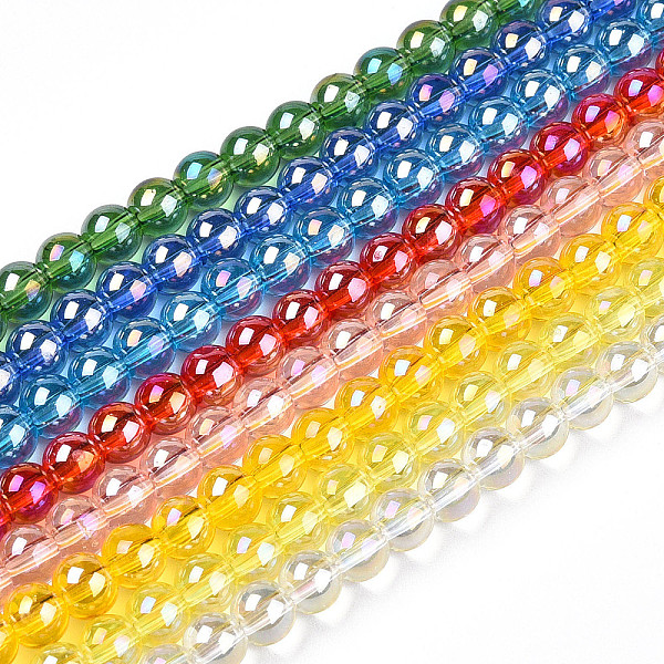 PandaHall Electroplate Transparent Glass Beads Strands, AB Color Plated, Round, Mixed Color, 6~6.5mm, Hole: 1.4mm, about 67~70pcs/strand..., Multicolor
PandaHall Electroplate Transparent Glass Beads Strands, AB Color Plated, Round, Mixed Color, 6~6.5mm, Hole: 1.4mm, about 67~70pcs/strand..., Multicolor