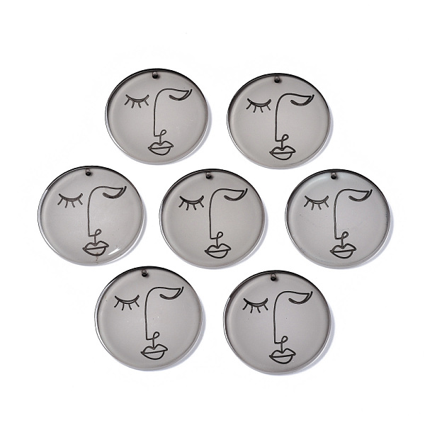 PandaHall Transparent Acrylic Pendants, Flat Round with Woman, Gray, 40x3mm, Hole: 1.8mm Acrylic Flat Round Gray
PandaHall Transparent Acrylic Pendants, Flat Round with Woman, Gray, 40x3mm, Hole: 1.8mm Acrylic Flat Round Gray
