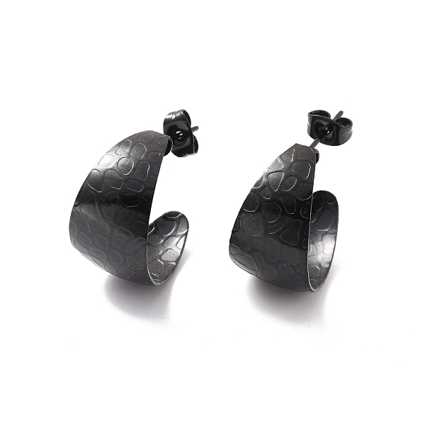 PandaHall Ion Plating(IP) 304 Stainless Steel Chunky C-shape Stud Earrings, Half Hoop Earrings for Women, Electrophoresis Black, 21x12x0.5mm...
PandaHall Ion Plating(IP) 304 Stainless Steel Chunky C-shape Stud Earrings, Half Hoop Earrings for Women, Electrophoresis Black, 21x12x0.5mm...