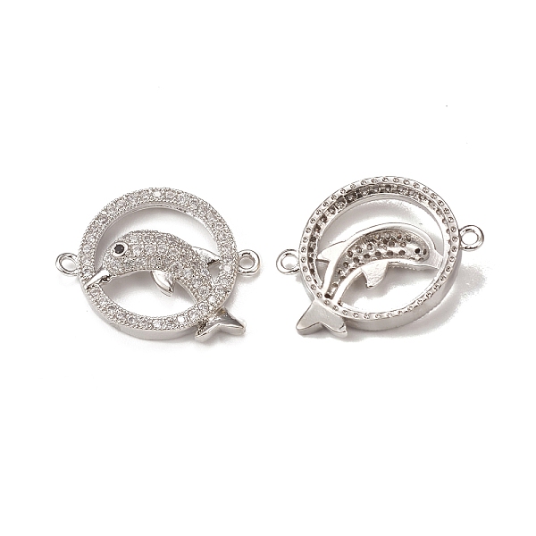 PandaHall Brass Micro Pave Clear Cubic Zirconia Connector Charms, Ring with Dolphin Links, Platinum, 17x21x4mm, Hole: 1.2mm Brass+Cubic...
PandaHall Brass Micro Pave Clear Cubic Zirconia Connector Charms, Ring with Dolphin Links, Platinum, 17x21x4mm, Hole: 1.2mm Brass+Cubic...