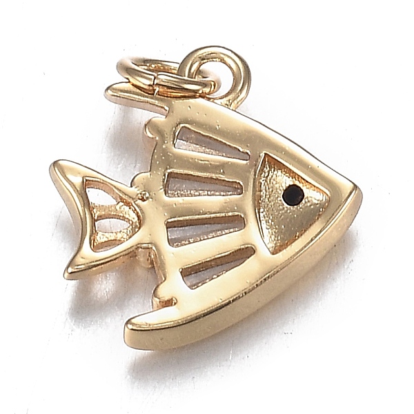 PandaHall Brass Micro Clear & Black Cubic Zirconia Charms, Long-Lasting Plated, Fish Shape, Real 18K Gold Plated, 11.5x11x2.4mm, Hole: 2.7mm...
PandaHall Brass Micro Clear & Black Cubic Zirconia Charms, Long-Lasting Plated, Fish Shape, Real 18K Gold Plated, 11.5x11x2.4mm, Hole: 2.7mm...