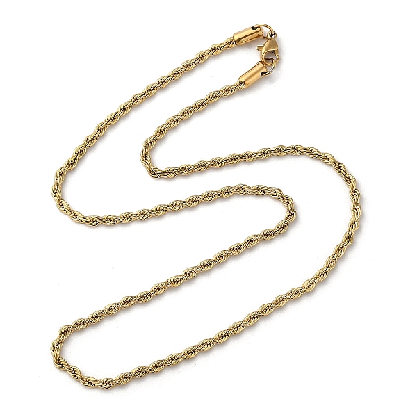 PandaHall Vacuum Plating 304 Stainless Steel Rope Chain Necklaces, Golden, 18.11 inch(46cm) 304 Stainless Steel
PandaHall Vacuum Plating 304 Stainless Steel Rope Chain Necklaces, Golden, 18.11 inch(46cm) 304 Stainless Steel