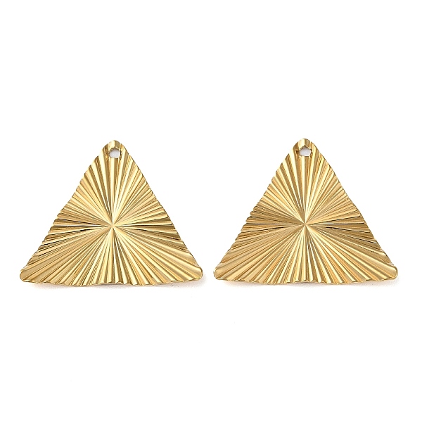 PandaHall 304 Stainless Steel Pendants, Triangle Charm, Real 18K Gold Plated, 24.5x27.5x2mm, Hole: 1.5mm 304 Stainless Steel Triangle
PandaHall 304 Stainless Steel Pendants, Triangle Charm, Real 18K Gold Plated, 24.5x27.5x2mm, Hole: 1.5mm 304 Stainless Steel Triangle