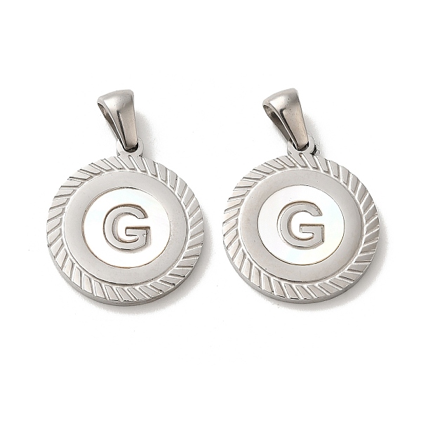 PandaHall 304 Stainless Steel Pendants, Flat Round Shell Charms with Letter, Stainless Steel Color, Letter G, 20.5x17.5x1.5mm, Hole...
PandaHall 304 Stainless Steel Pendants, Flat Round Shell Charms with Letter, Stainless Steel Color, Letter G, 20.5x17.5x1.5mm, Hole...
