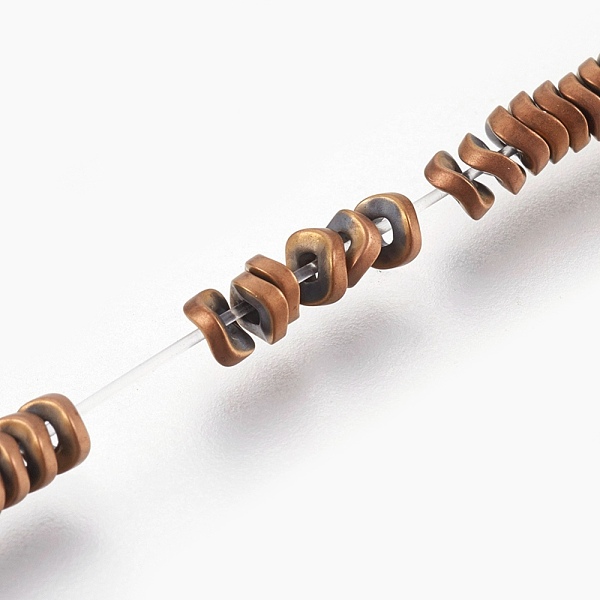 PandaHall Electroplated Non-magnetic Synthetic Hematite Bead Strand, Twist Square, Frosted, Copper Plated, 3x1mm, Hole: 0.8mm, about...
PandaHall Electroplated Non-magnetic Synthetic Hematite Bead Strand, Twist Square, Frosted, Copper Plated, 3x1mm, Hole: 0.8mm, about...
