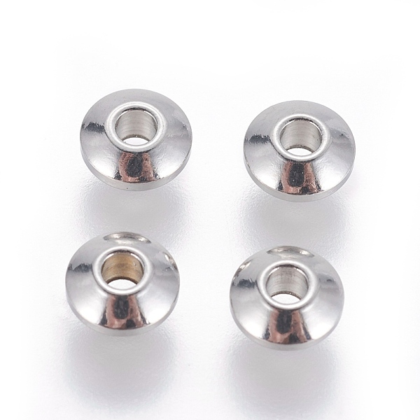 PandaHall 202 Stainless Steel Spacer Beads, Rondelle, Stainless Steel Color, 6x3mm, Hole: 2mm 202 Stainless Steel Rondelle
PandaHall 202 Stainless Steel Spacer Beads, Rondelle, Stainless Steel Color, 6x3mm, Hole: 2mm 202 Stainless Steel Rondelle