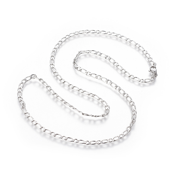 PandaHall 304 Stainless Steel Figaro Chain Necklaces, with Lobster Claw Clasps, Stainless Steel Color, 23.62 inch(60cm), 4mm 304 Stainless...
PandaHall 304 Stainless Steel Figaro Chain Necklaces, with Lobster Claw Clasps, Stainless Steel Color, 23.62 inch(60cm), 4mm 304 Stainless...