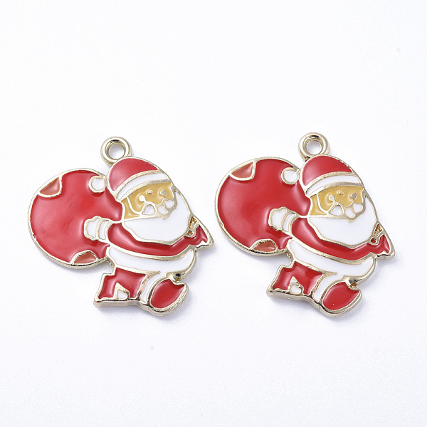 PandaHall Golden Plated Alloy Enamel Pendants, for Christmas, Running Santa Claus with Bag , White, 23x23x2mm, Hole: 2mm Alloy+Enamel Human...
PandaHall Golden Plated Alloy Enamel Pendants, for Christmas, Running Santa Claus with Bag , White, 23x23x2mm, Hole: 2mm Alloy+Enamel Human...